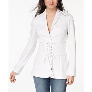 XOXO Juniors Corset Blazer Size M Snap Front Lined Cloud Dancer NWT B75